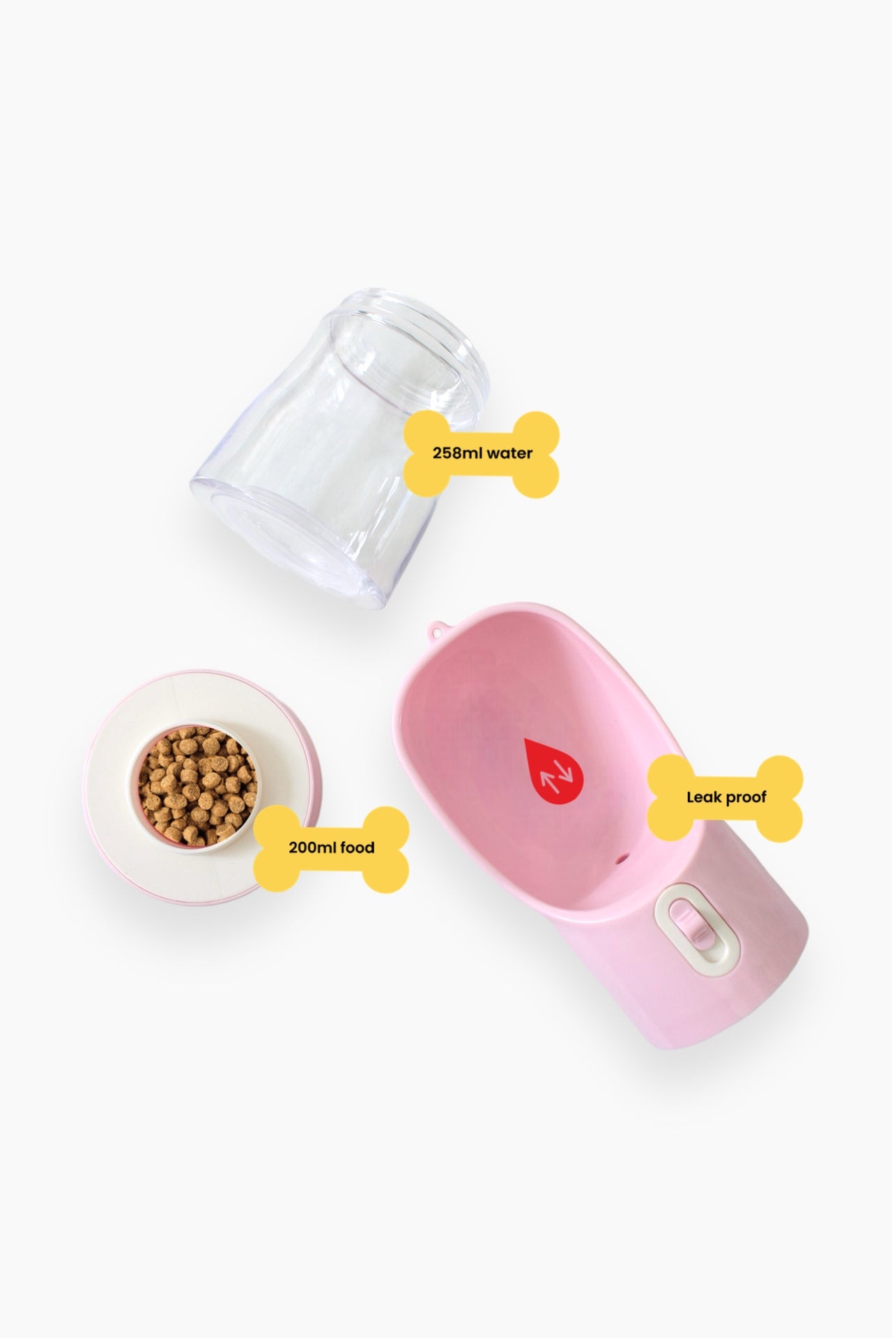 Pet Travel Water and Treat Portable